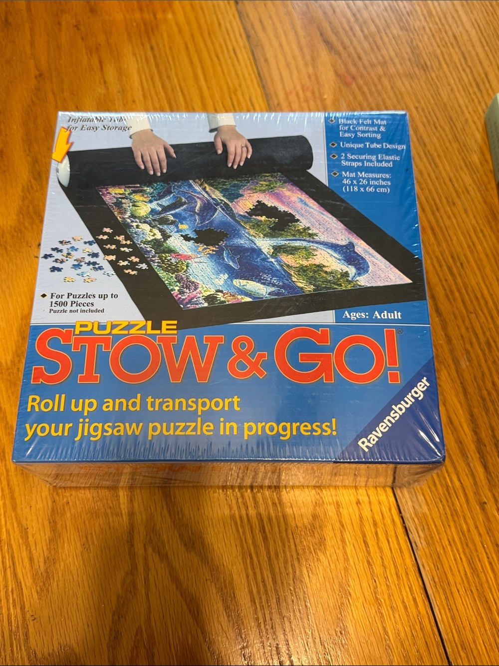 Ravensburger Blue and Orange Stow & Go Puzzle Roll-Up Mat